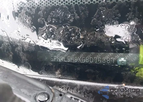 2016 Honda Odyssey Ex-L z USA, uszkodzony, nr VIN 5FNRL5H6XGB076387